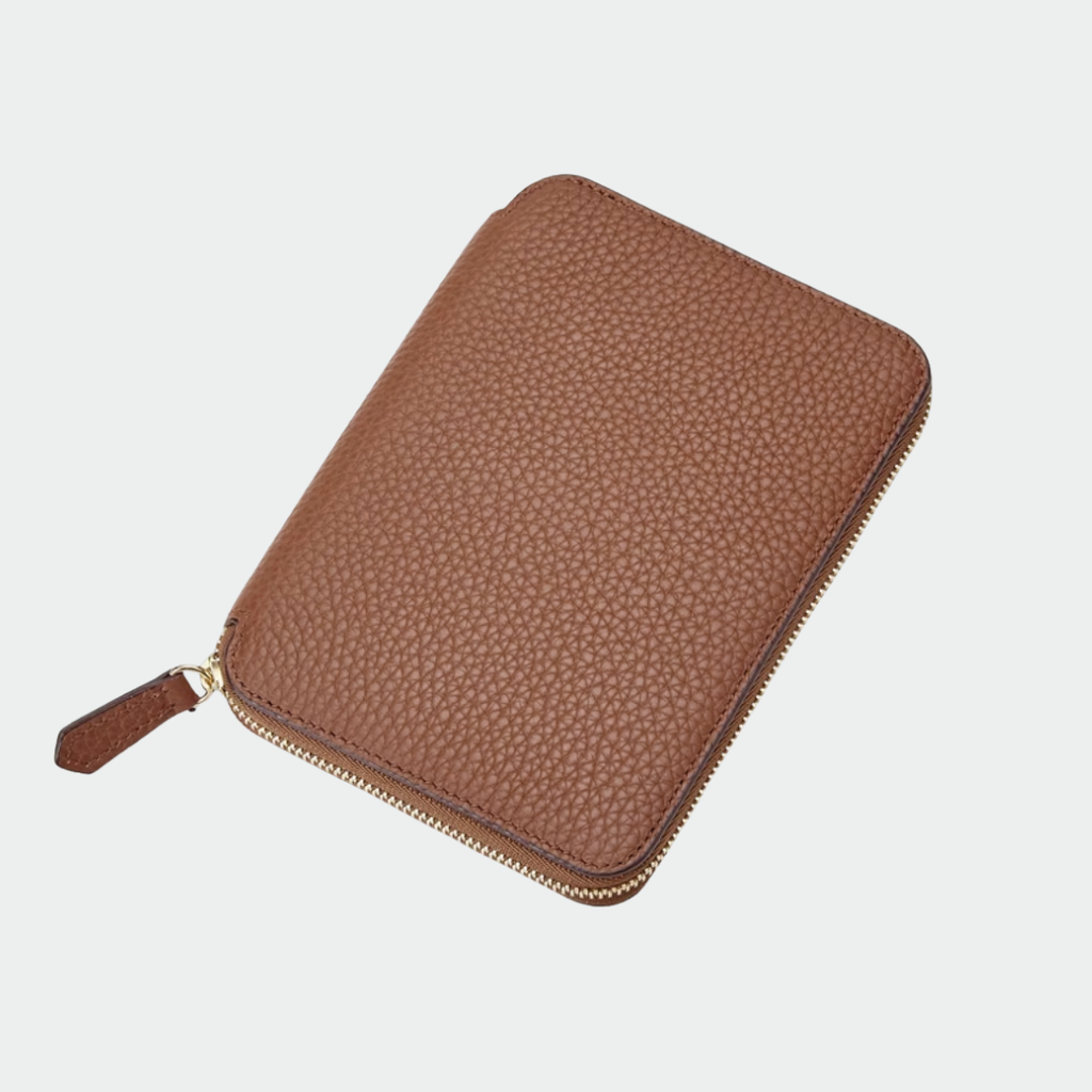 Cognac Passport Holder