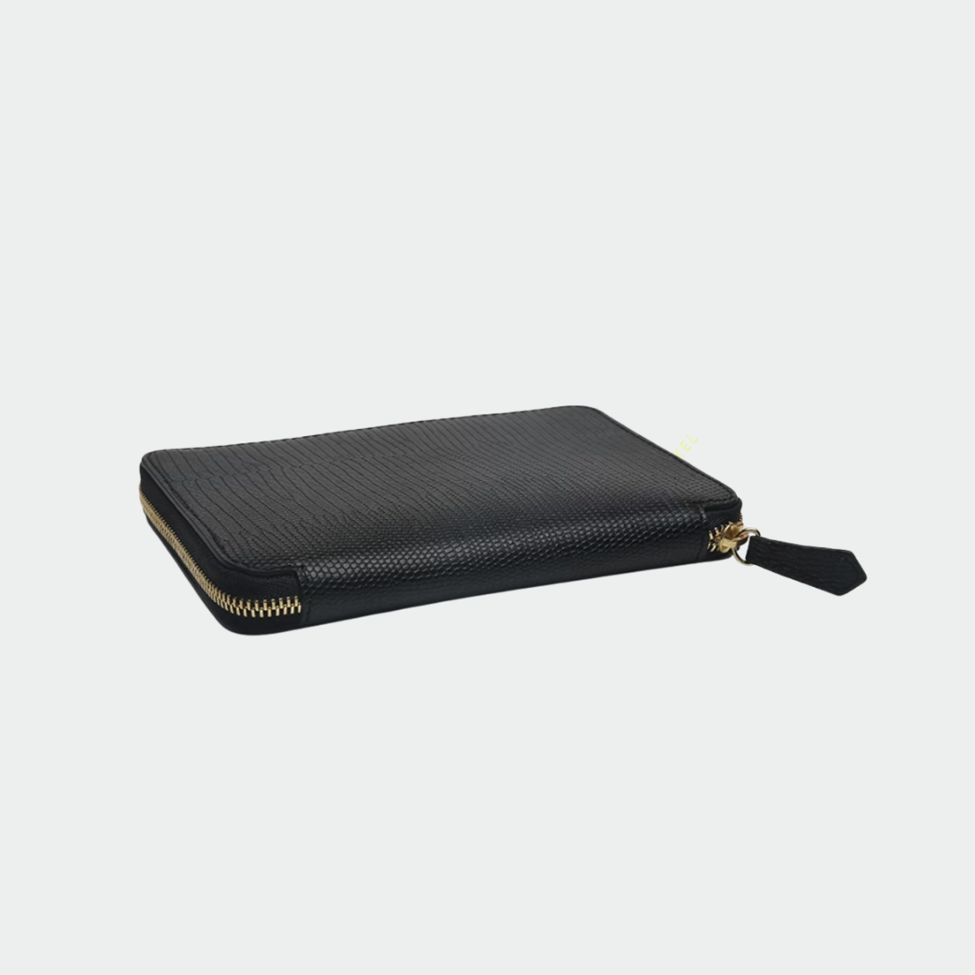 Noir Lizard Passport Holder