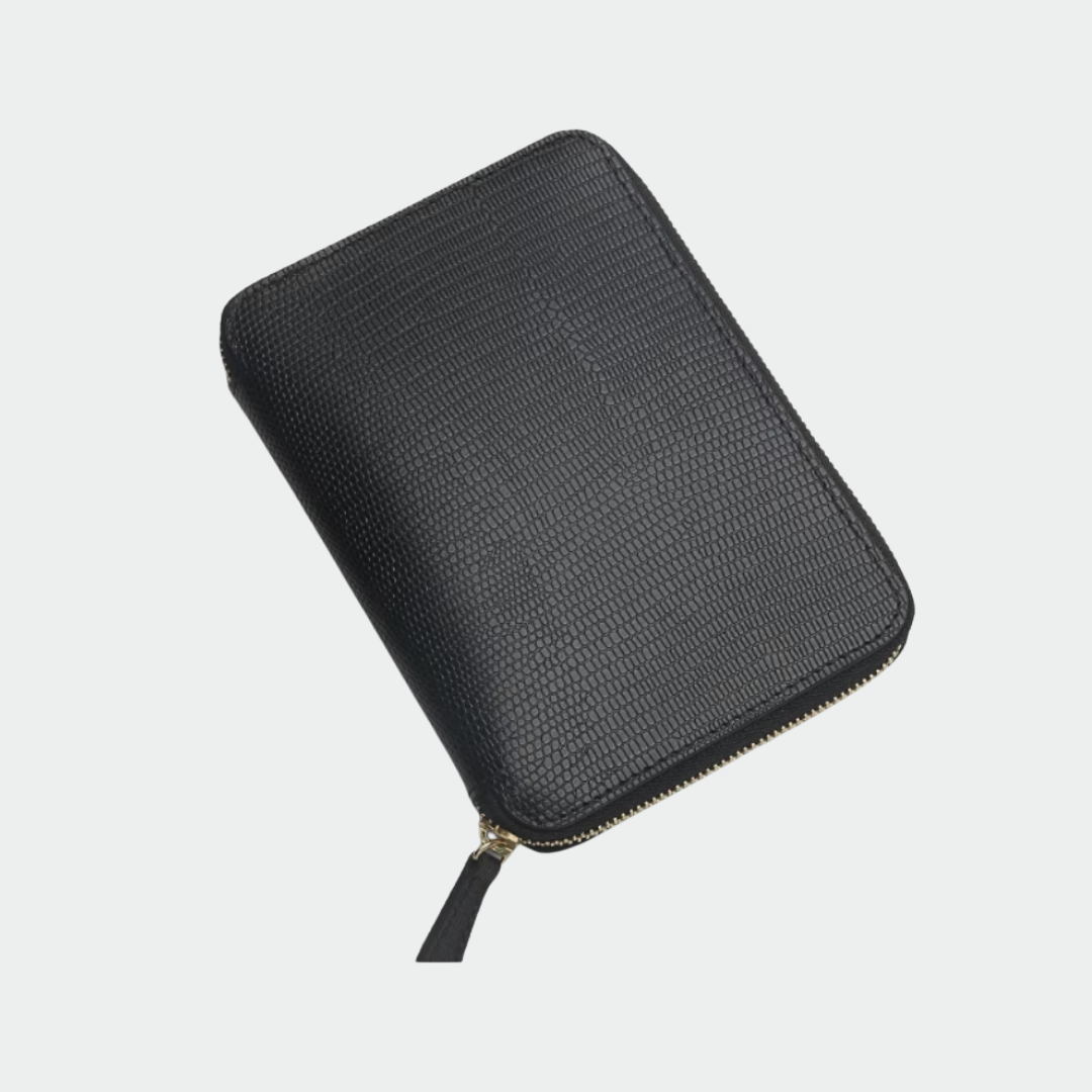 Noir Lizard Passport Holder